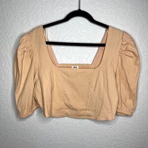 COTTON On Orange Textured Womens Crop‎ Top Size XL